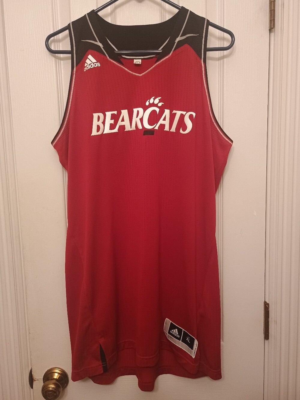 Adidas Red and Black Bearcats Basketball Jersey XL2